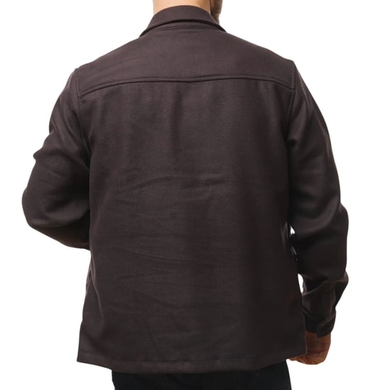 Chaqueta sobrecamisa marrón liso Sediment de Lyle & Scott - Image 2