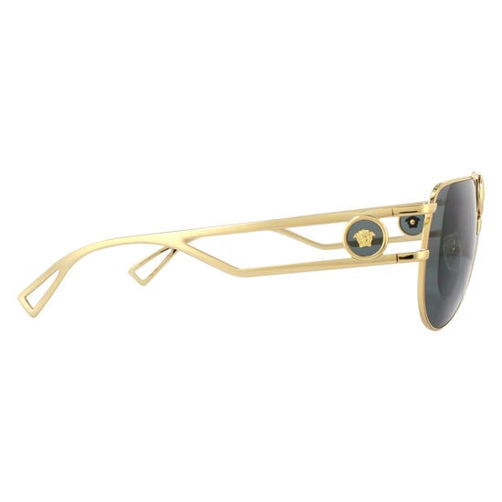 Gafas de sol unisex doradas y grises Aviador Versace - Image 4