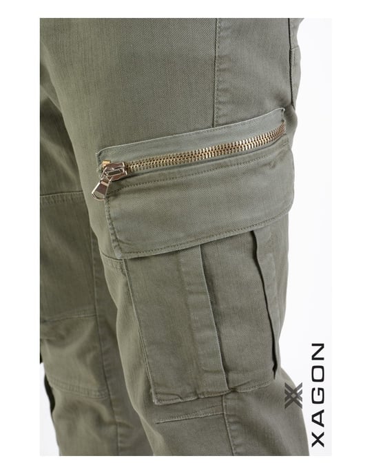 Xagon Pantalones Cargo del hombre verde - Image 5