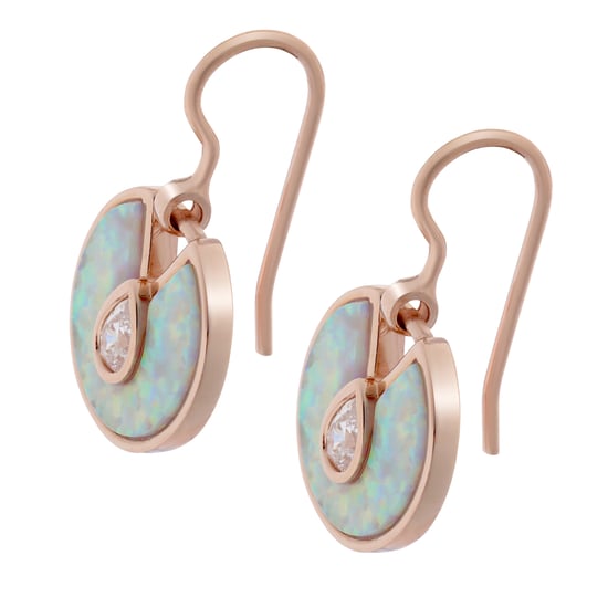 Orphelia 'Emmila' Women's 925 Sterling Silver Drop Earrings - Rose ZO-7287