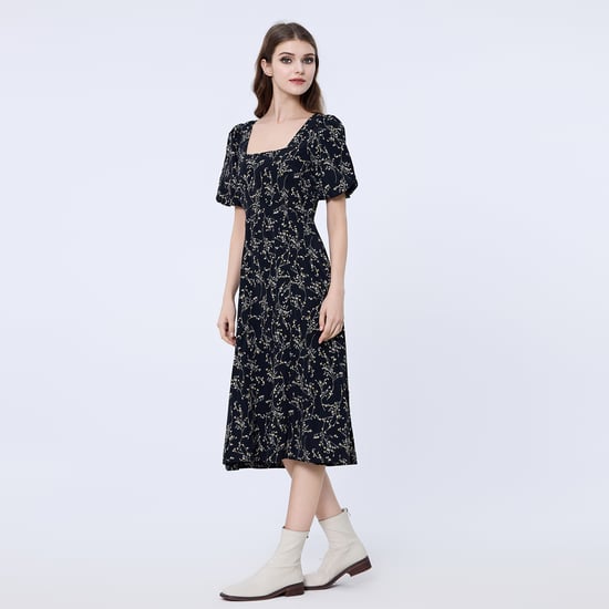 Square neckline liberty print dress - Image 3