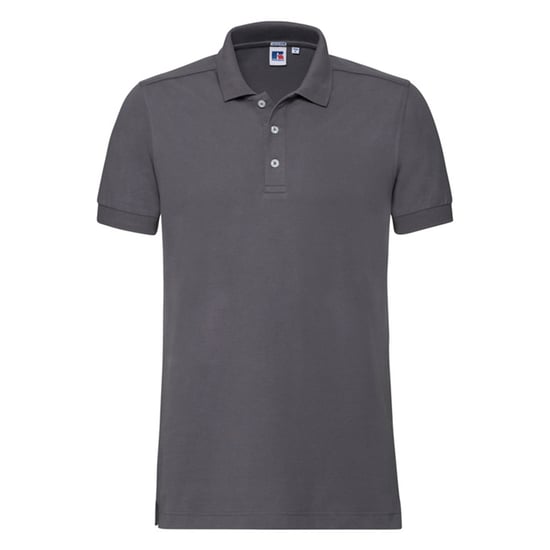 Russell Mens Stretch Fitted Polo Shirt (Convoy Grey Solid) - Image 1