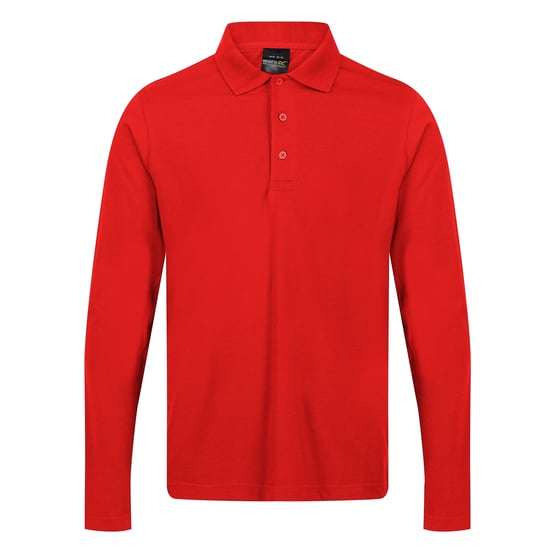 Regatta Mens Pro Long-Sleeved Polo Shirt (Classic Red)