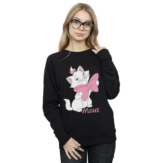 Disney Womens/Ladies Aristocats Marie Bow Sweatshirt (Black) - Image 2