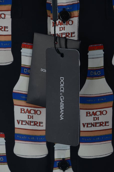 Camisa de Botellas de Seda para Hombre de Dolce & Gabbana - Image 5