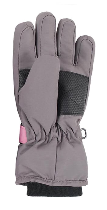 Heat Holders - Guantes de esquí térmicos de invierno con forro polar impermeable para niños y niñas - Rosa / Gris - Image 2