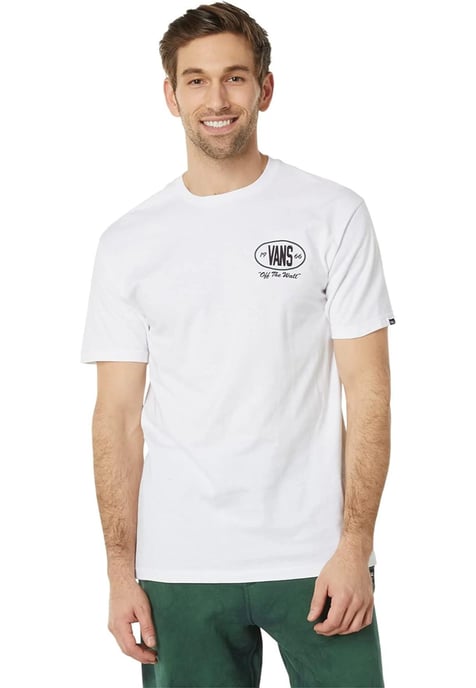 Camiseta blanca con diseño de tablero de ajedrez Team Player de Vans para hombre - Image 1