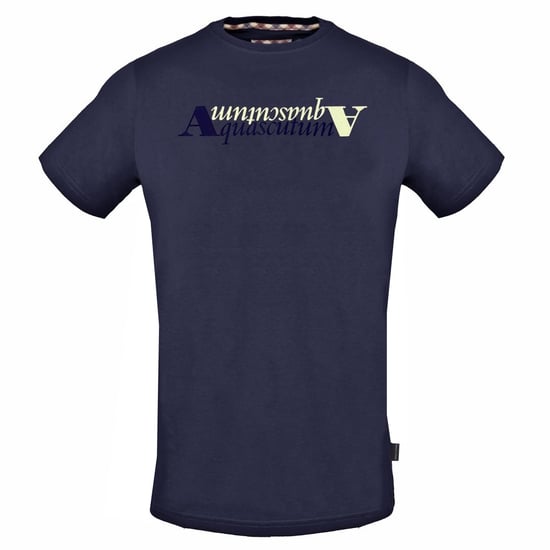Aquascutum Reflection Logo Navy Blue T-Shirt