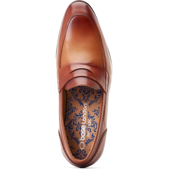 Base London Bruno Leather Men's Burnt Tan Loafers - Image 4