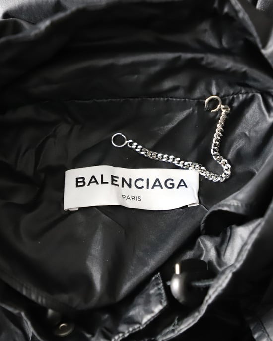 Balenciaga Lightweight Hooded Windbreaker Jacket in Black Nylon - Image 4