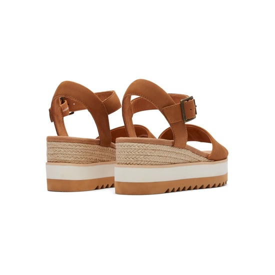 TOMS Diana Leather Women's Tan Wedges - Image 2