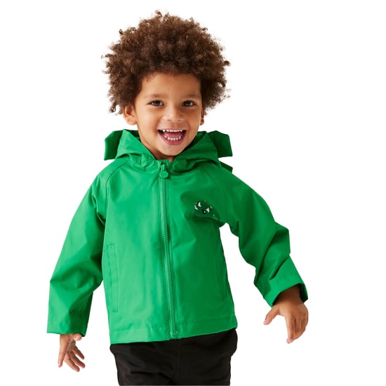 Regatta Childrens/Kids Stompy The Dinosaur Waterproof Jacket (Jellybean Green) - Image 4