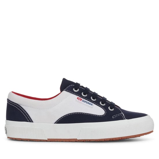 Superga Unisex Adult 2750 Blocks Trainers (White/Navy/Red) - Image 1