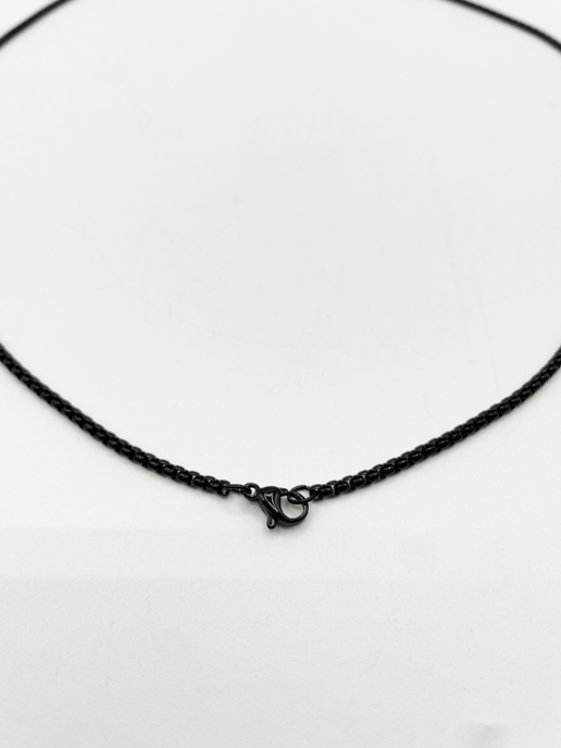 Cross Pendant Necklace in Black