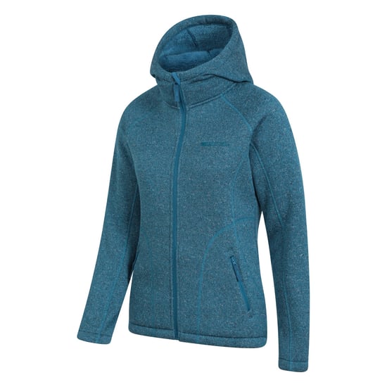 Mountain Warehouse Womens/Ladies Nevis Faux Fur Lined Full Zip Hoodie (Teal) - Image 4