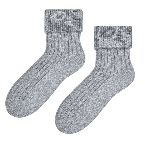 Calcetines de lana para mujer | Steven | Super Soft Cosy Lounge Sleep Socks - Light Grey - Image 1