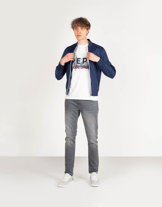 Invicta Chaqueta Bomber del hombre Blanco, azul - Image 2