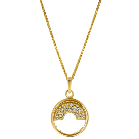 Orphelia 'Tista' Women's 925 Sterling Silver Pendant with Chain - Gold ZH-7586/G - Image 1