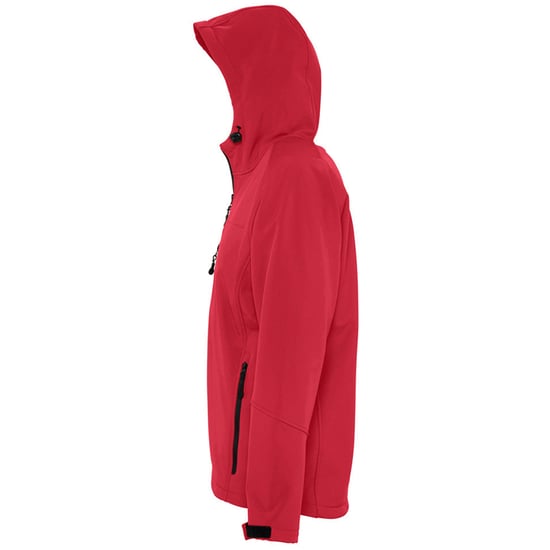 SOLS Mens Replay Hooded Soft Shell Jacket (Breathable, Windproof And Water Resistant) (Pepper Red) - Image 3
