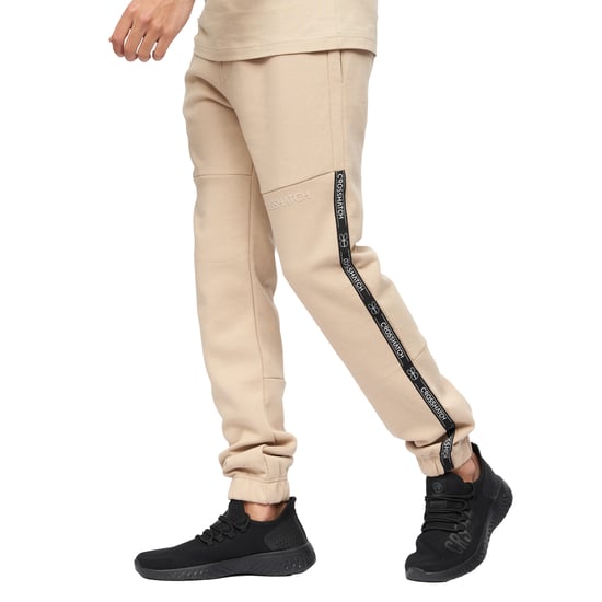 Crosshatch Mens Apollo Jogging Bottoms (Stone) - Image 2