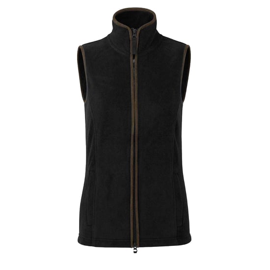 Premier Womens/Ladies Artisan Fleece Gilet (Black/Brown) - Image 1
