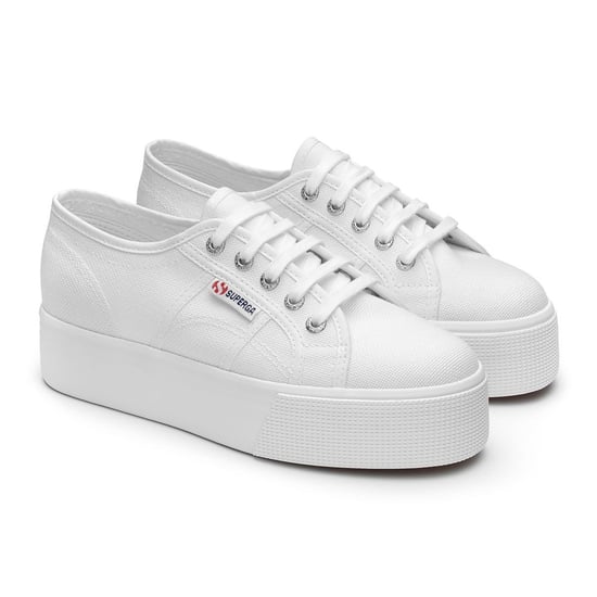 Superga Womens/Ladies 2790 Linea Up Down Trainers (White) - Image 1