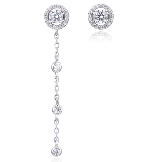 Gena.paris 'The One' Women's 925 Sterling Silver Drop Earrings - Silver GBO1529-W - Image 1