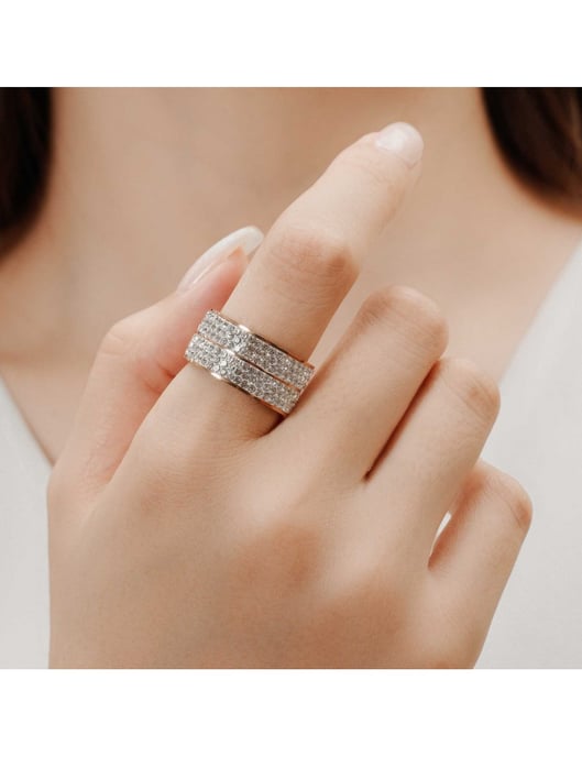 Anillo Elodie - Oro rosa y cristal - Image 2