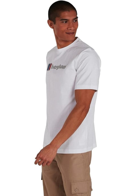 Berghaus Camiseta orgánica con logo grande para hombre en blanco - Image 3