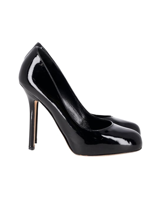 Sergio Rossi High Heel Pumps in Black Patent Leather - Image 1