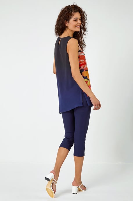 Floral Print Asymmetric Top