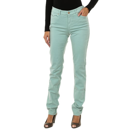 Pantalones de tela elástica larga 6Y5J18-5N2FZ mujer - Image 1