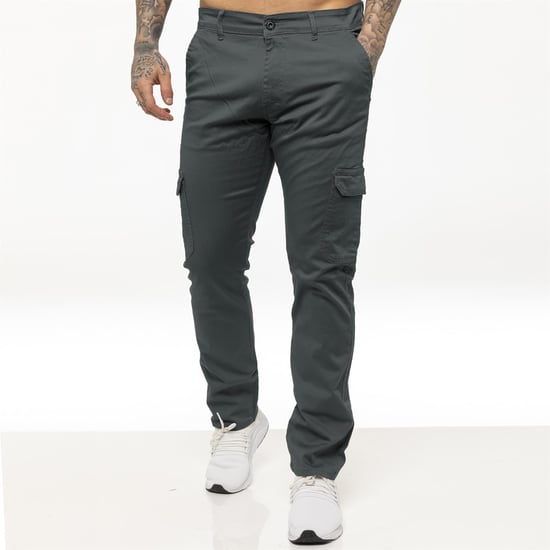 Enzo Mens Cargo Combat Chinos