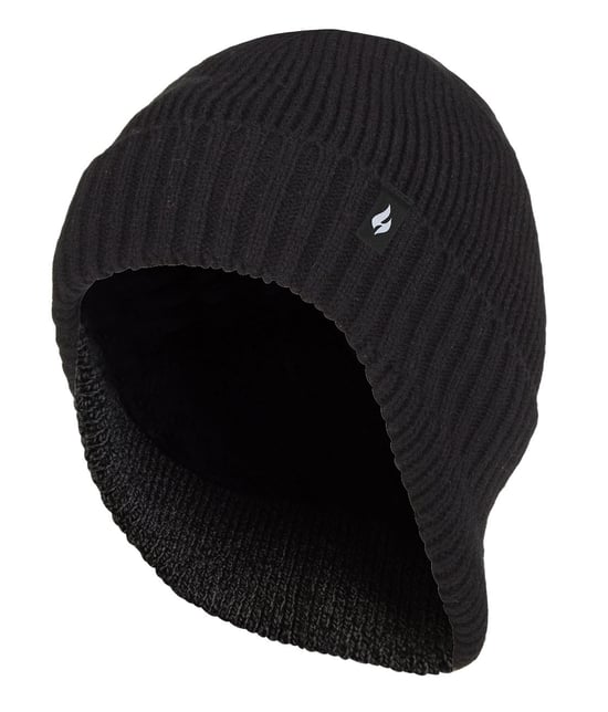 Heat Holders - Gorro Térmico Acrílico de Expedición de Invierno con Cuello Caído para Hombre - Negro - Image 1