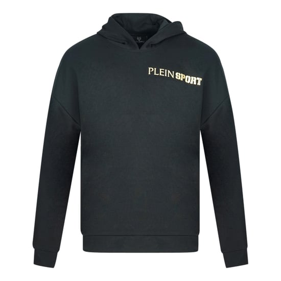 Plein Sport Block Logo en el pecho sudadera con capucha negra - Image 1