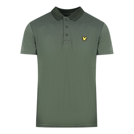 Polo de golf con microrayas Deep Spruce de Lyle & Scott - Image 1