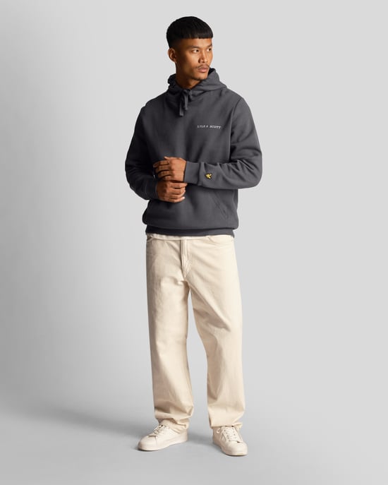 Sudadera con capucha gris metalizada bordada de Lyle & Scott - Image 2