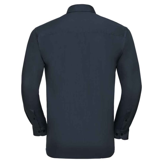 Russell Collection Mens Classic Polycotton Long-Sleeved Shirt (French Navy) - Image 2