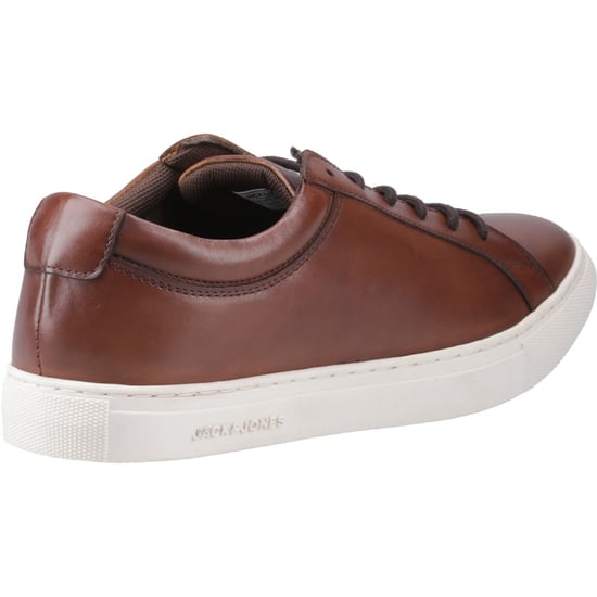 Jack & Jones Galaxy Leather Men's Cognac Trainers - Image 2