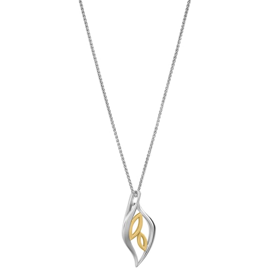 Orphelia 'Charlotte' Women's 925 Sterling Silver Chain with Pendant - Silver/Gold ZH-7523 - Image 5