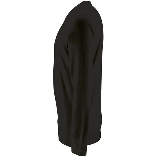 SOLS Mens Imperial Long Sleeve T-Shirt (Deep Black) - Image 3