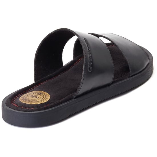 Base London Maven Leather Men's Black Sandals - Image 2
