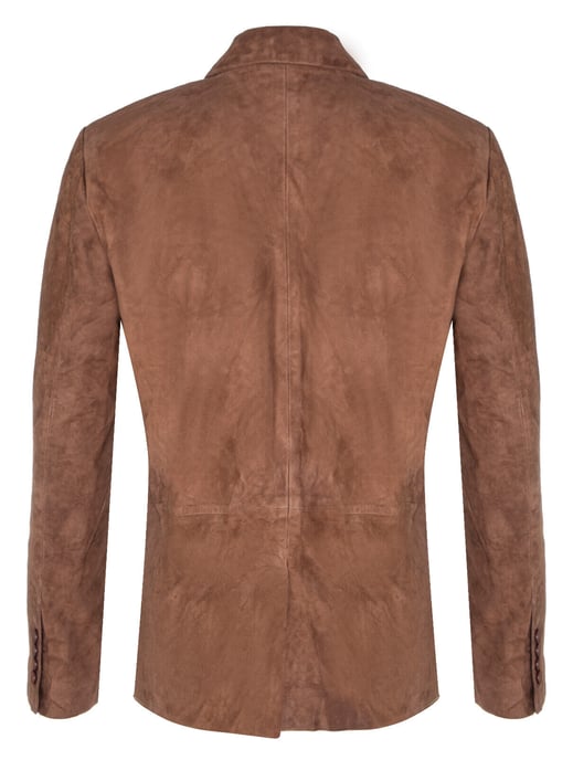 Chaqueta Blazer de Ante Abrigo de Cuero Italiano Suave - Image 3