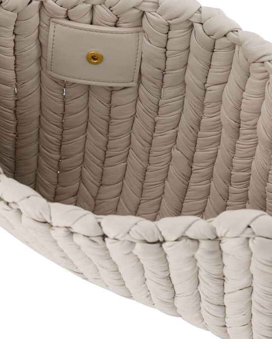 The Square Bag in White Vegan Leather