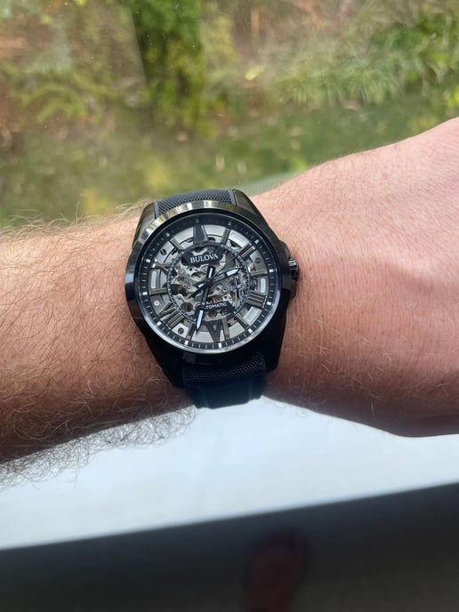 Bulova Sutton Skeleton Men's Black Watch 98A304 - Image 5