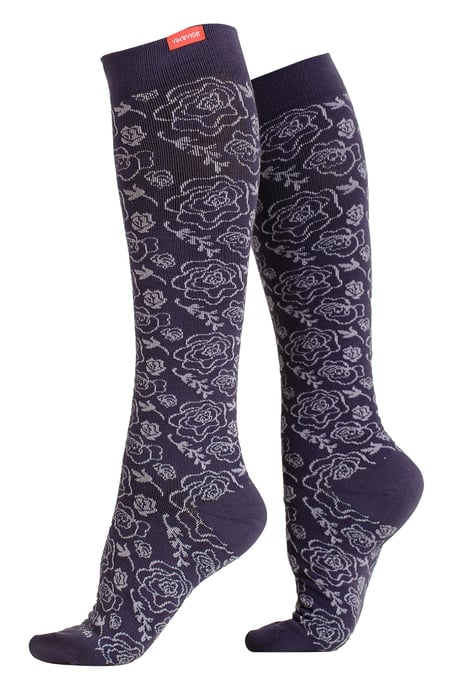 VIM&VIGR - Calcetines de compresión graduada de lana merina 15-20 mmhg para hombre y mujer - Vintage Purple - Image 1