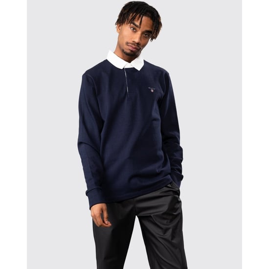 Men's Gant Solid Heavy Rugger Shirt in Blue