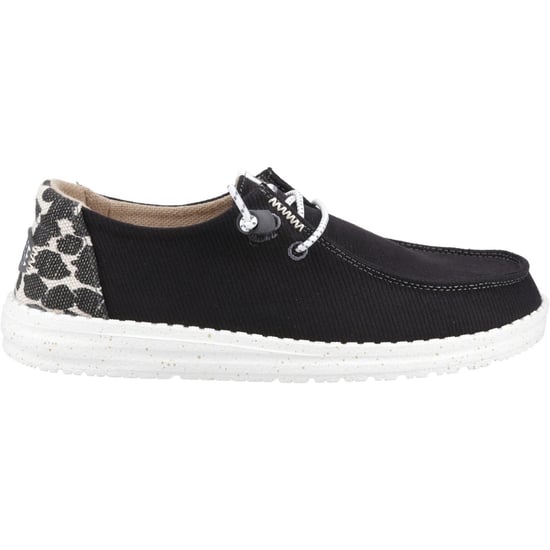 HEYDUDE Wendy Leopard Cotton Blend Women's Black/Leopard Loafers - Image 5