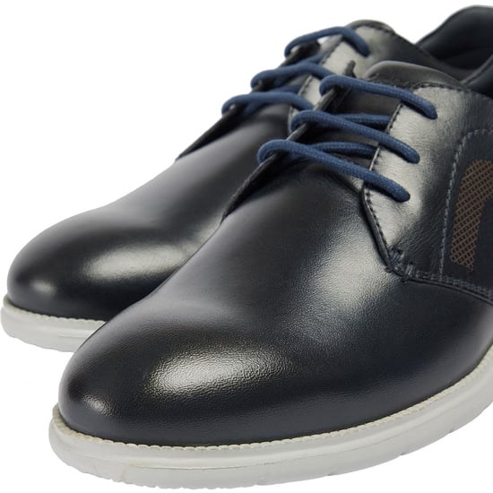 Pod Aston Leather Men's Navy Lace-Up Shoes - Image 6