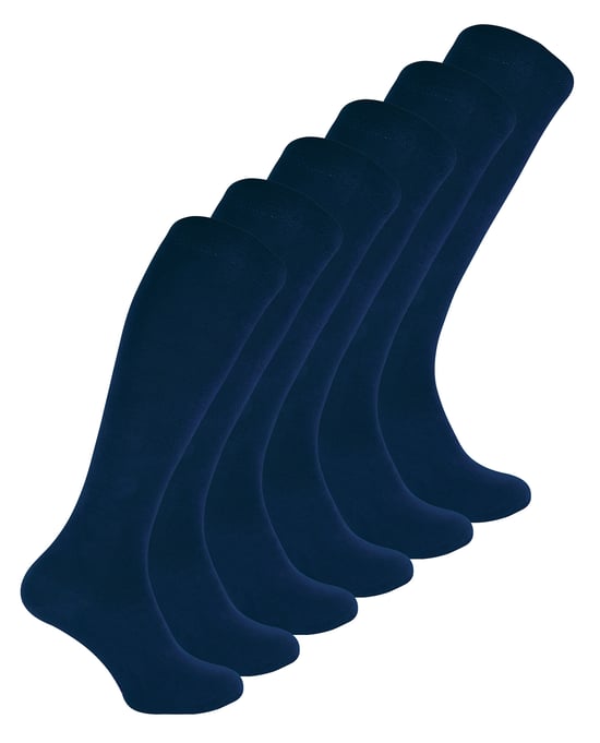 6 Pares de Calcetines Largos de Bambú para Mujer - Azul Marino - Image 1